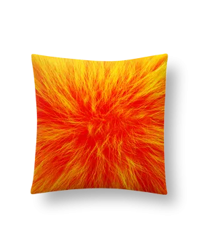 Coussin Fourrure orange sanguine par Les Caprices de Filles