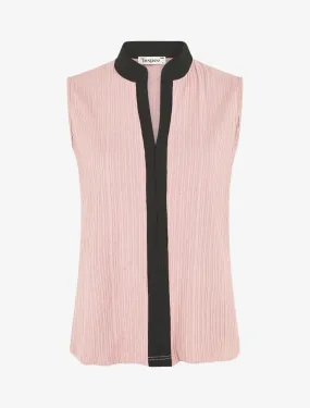 Top sans manches droit irisé - Rose