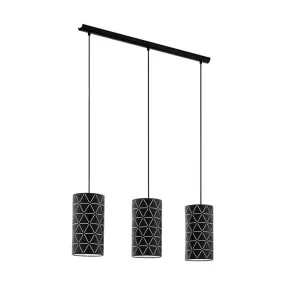 Zwarte moderne hanglamp staal, Simona
